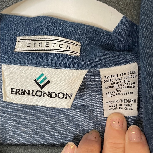 Erin London Boho Jean Jacket with Baroque Tapestry Panels - Vintage - Picture 2 of 9